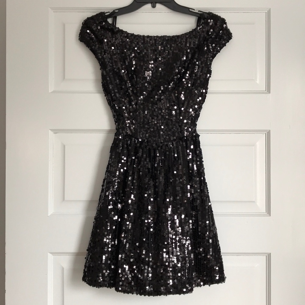 Black sequined Homecoming Dress